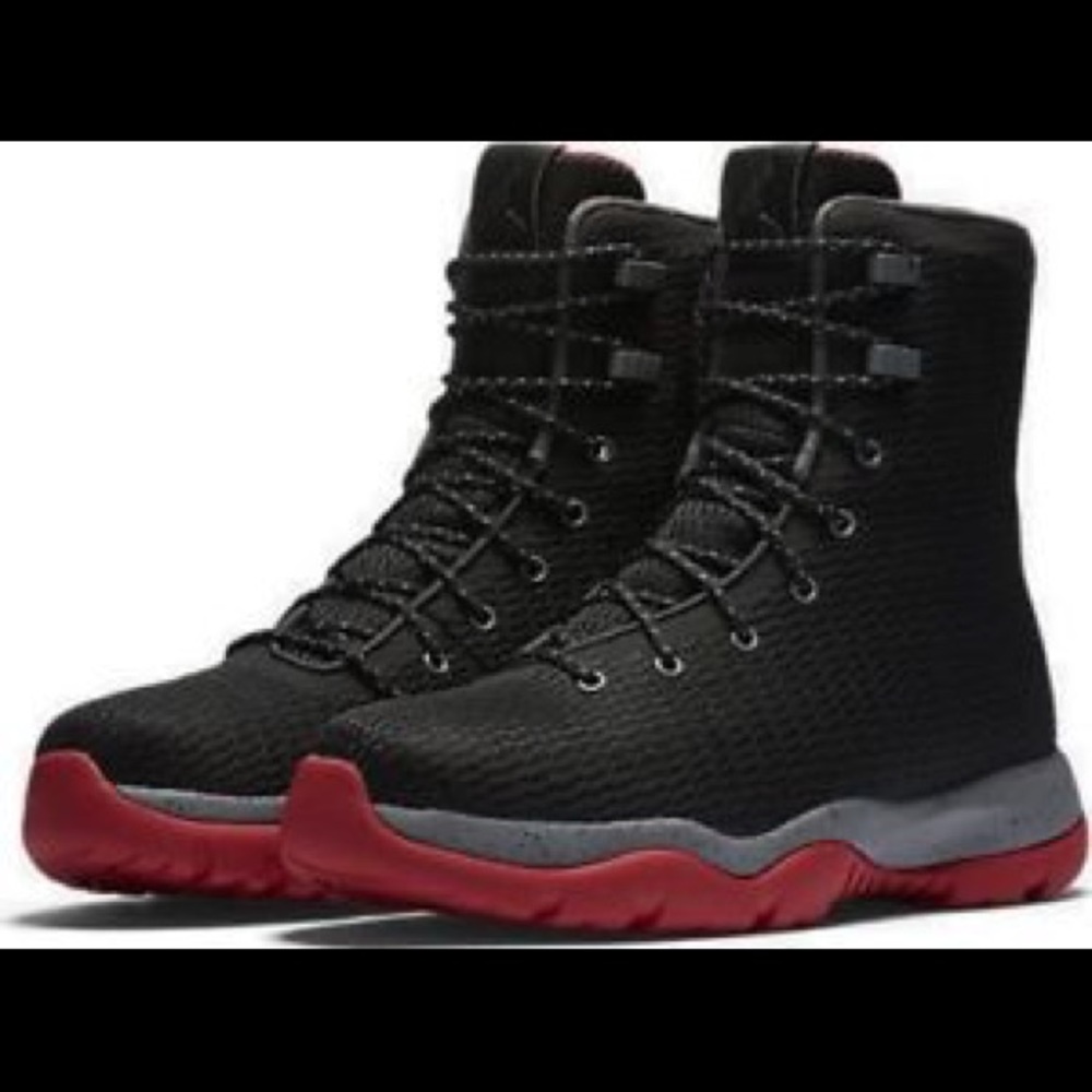 Nike Air Jordan Future BOOTS black/red Waterproof - Picture 1 of 3